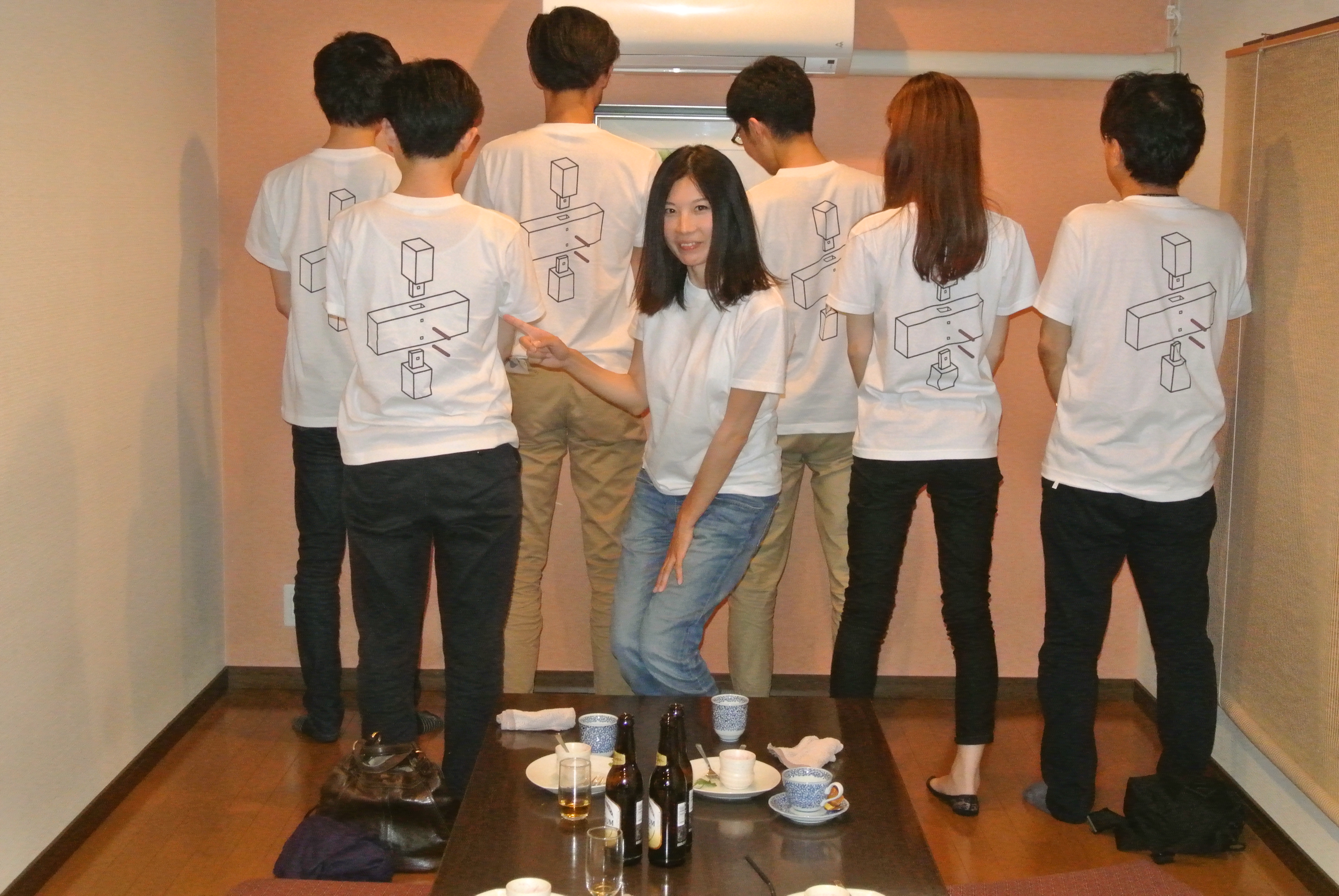 お揃いのTシャツを記念に作成